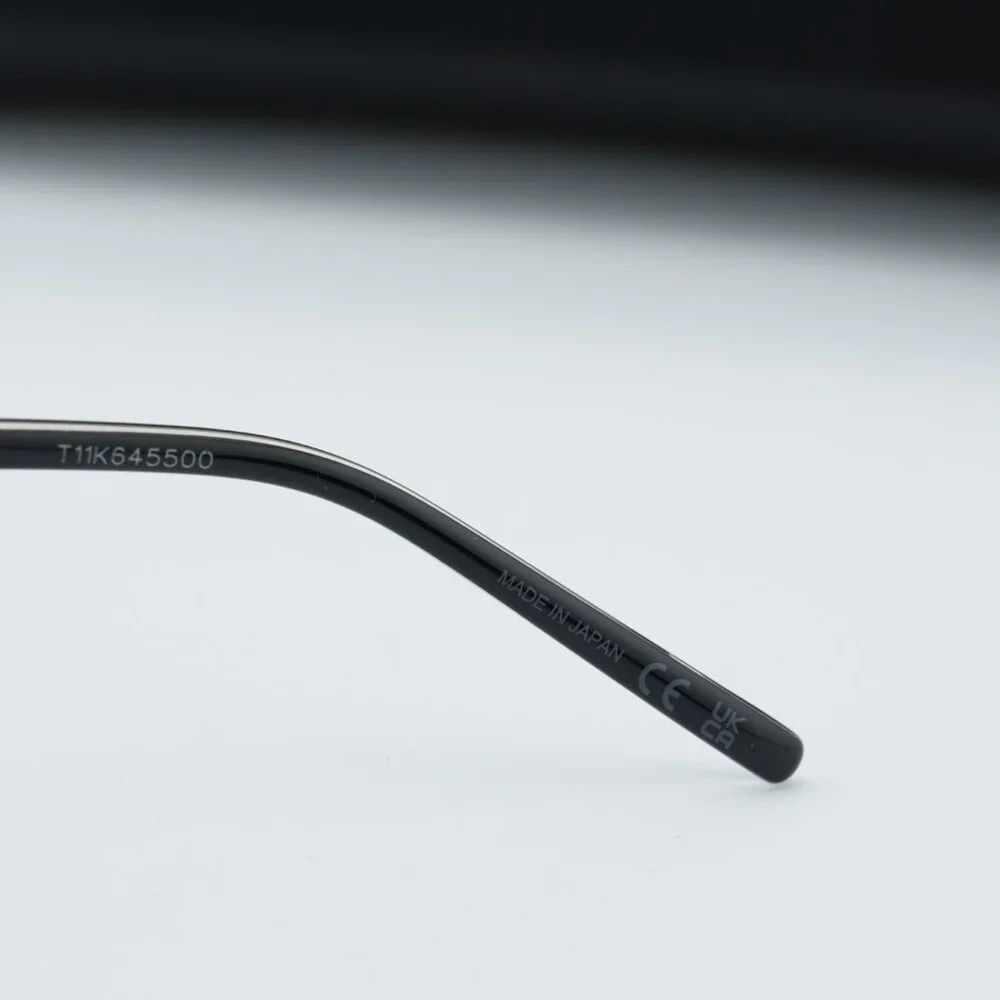 Saint Laurent SL848/J 001 Round Eyeglasses – Shiny Black 49mm